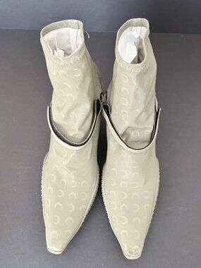 Marine Serre Neutrals Neutral 50 Crescent Moon Reflective Sock Boots Size 41